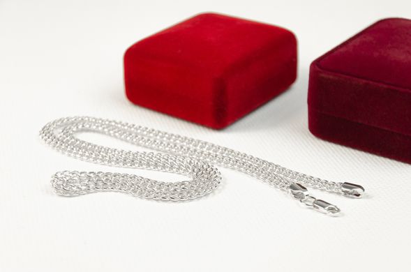 Men's silver chain "Python"